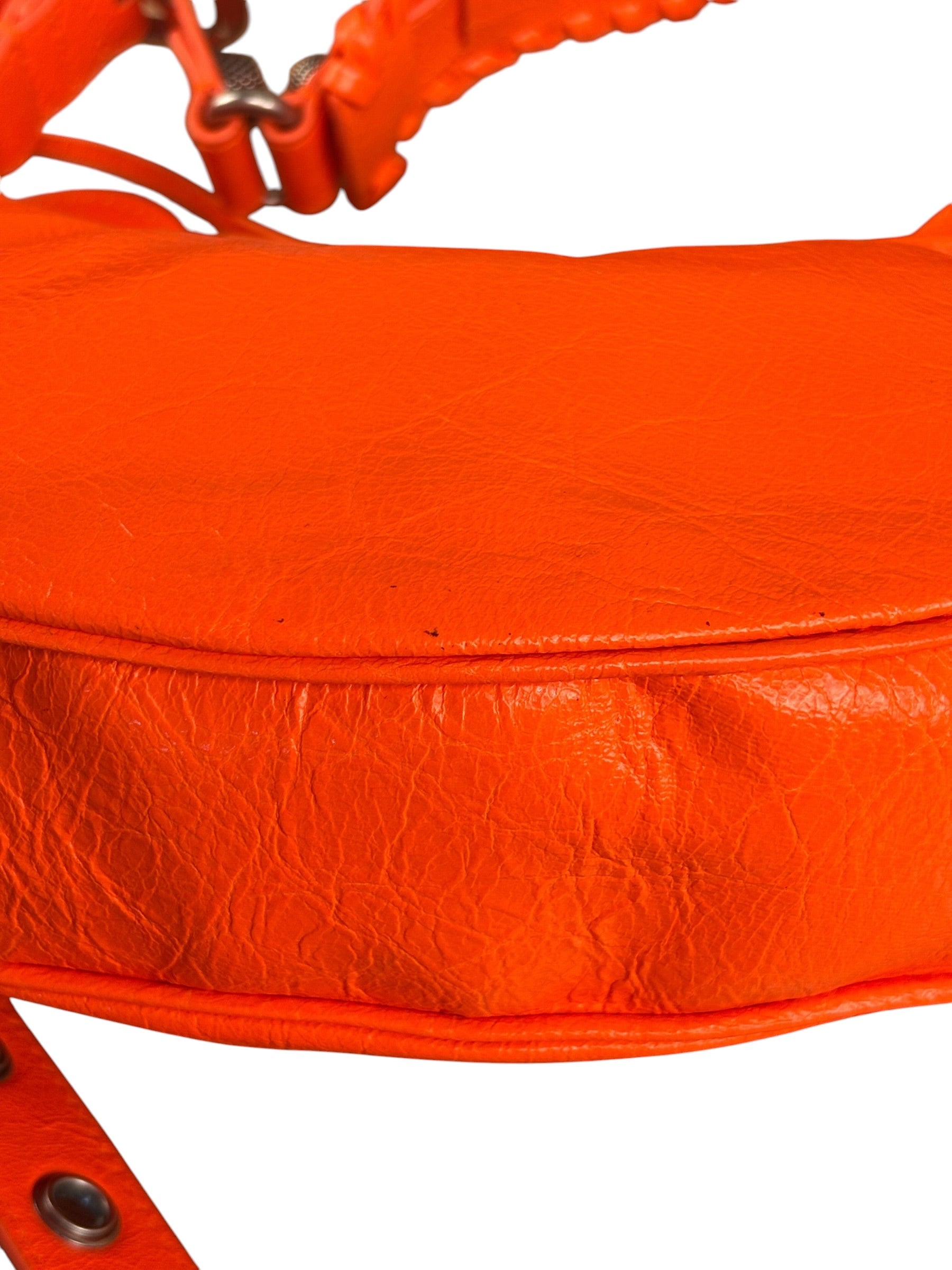 Balenciaga Orange Leather XS Le Cagole Shoulder Bag