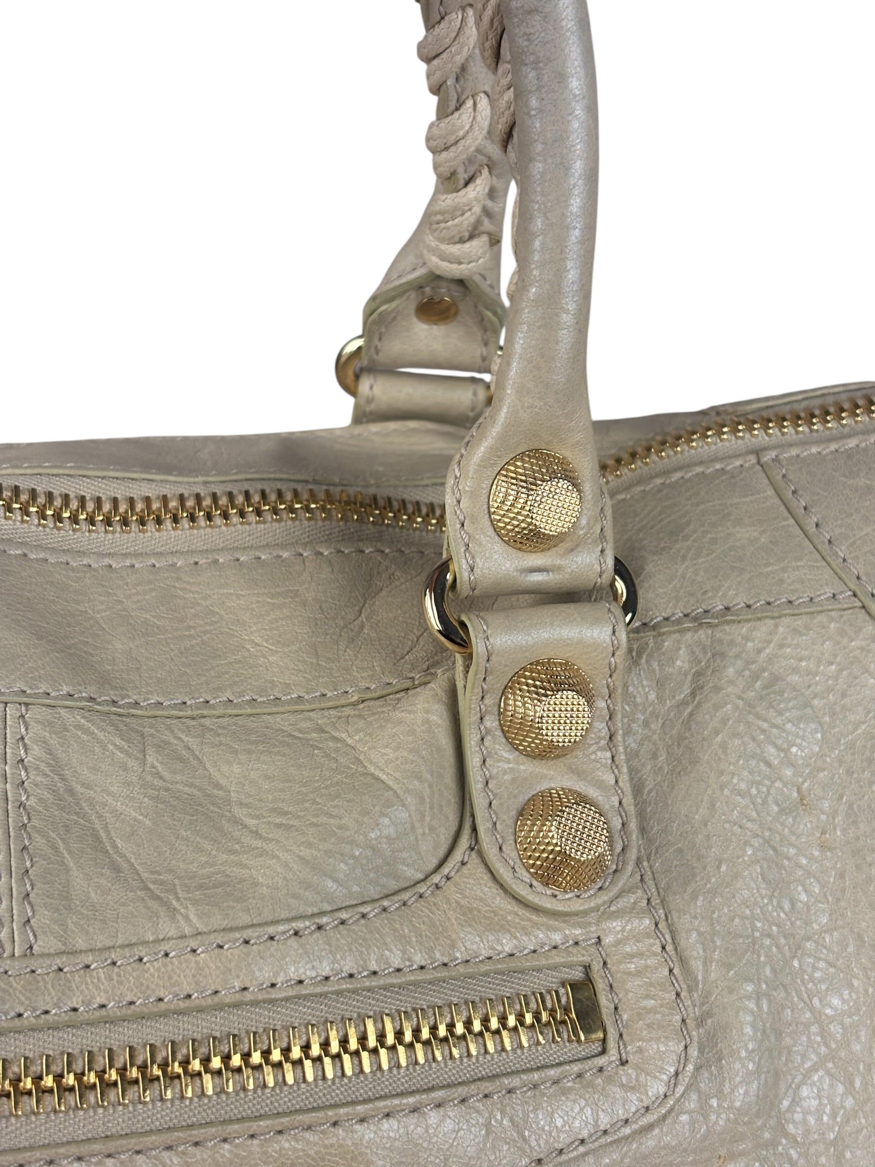 Balenciaga Beige Leather Large Classic City Bag