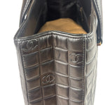Chanel Vintage Black Leather Chocolate Bar Tote Bag 1992