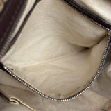 Gucci GG Leather Trim Canvas Techno Boston Handbag