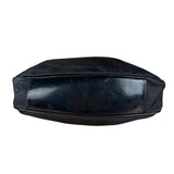 Gucci Vintage Black Canvas Bamboo Handle Bag