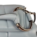 Gucci Blue Leather Horsebit Chain Shoulder Bag