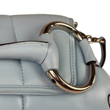 Gucci Blue Leather Horsebit Chain Shoulder Bag