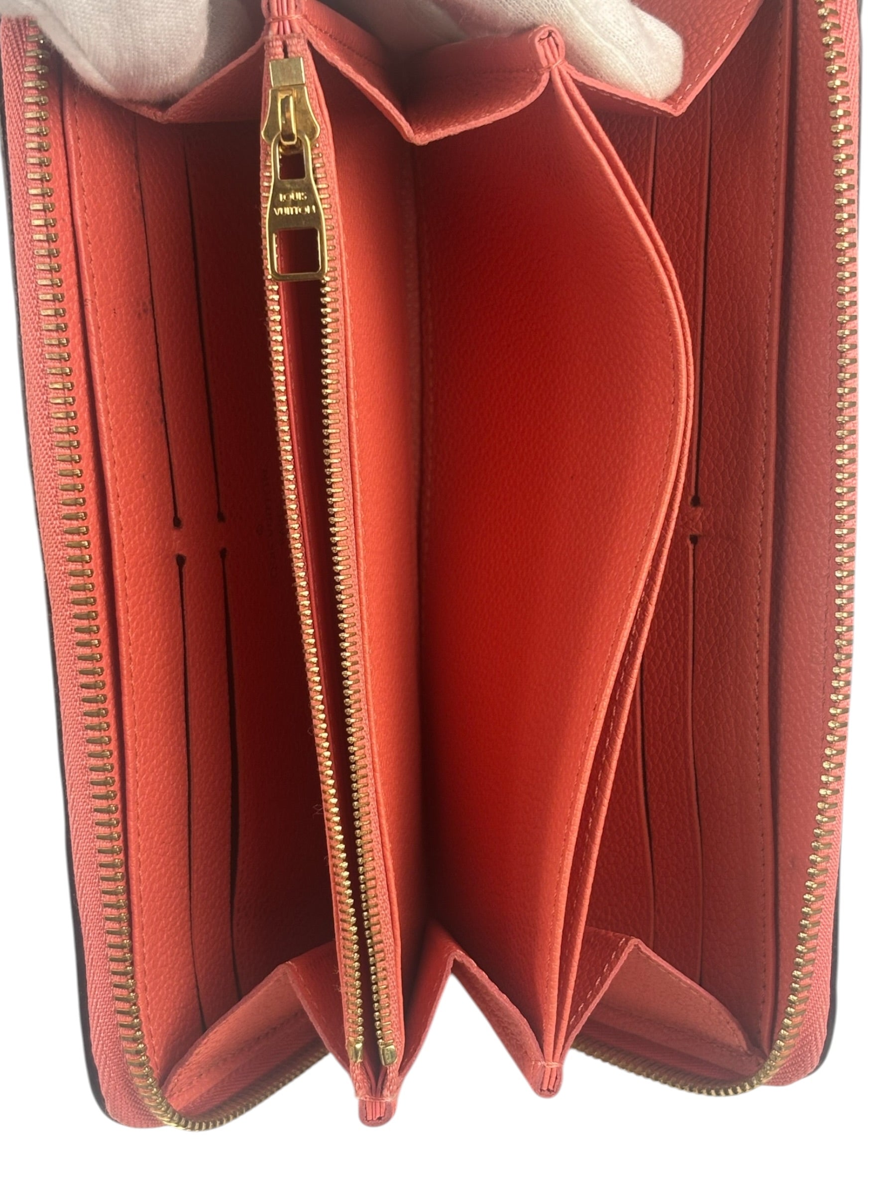 Louis Vuitton Pink Empreinte Leather Long Wallet