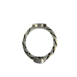 Gucci Semi Shiny Silver Interlocking G Chain Link Ring