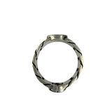Gucci Semi Shiny Silver Interlocking G Chain Link Ring