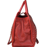 Chanel Red Perforated Leather Up in the Air 2Way Tote 2014