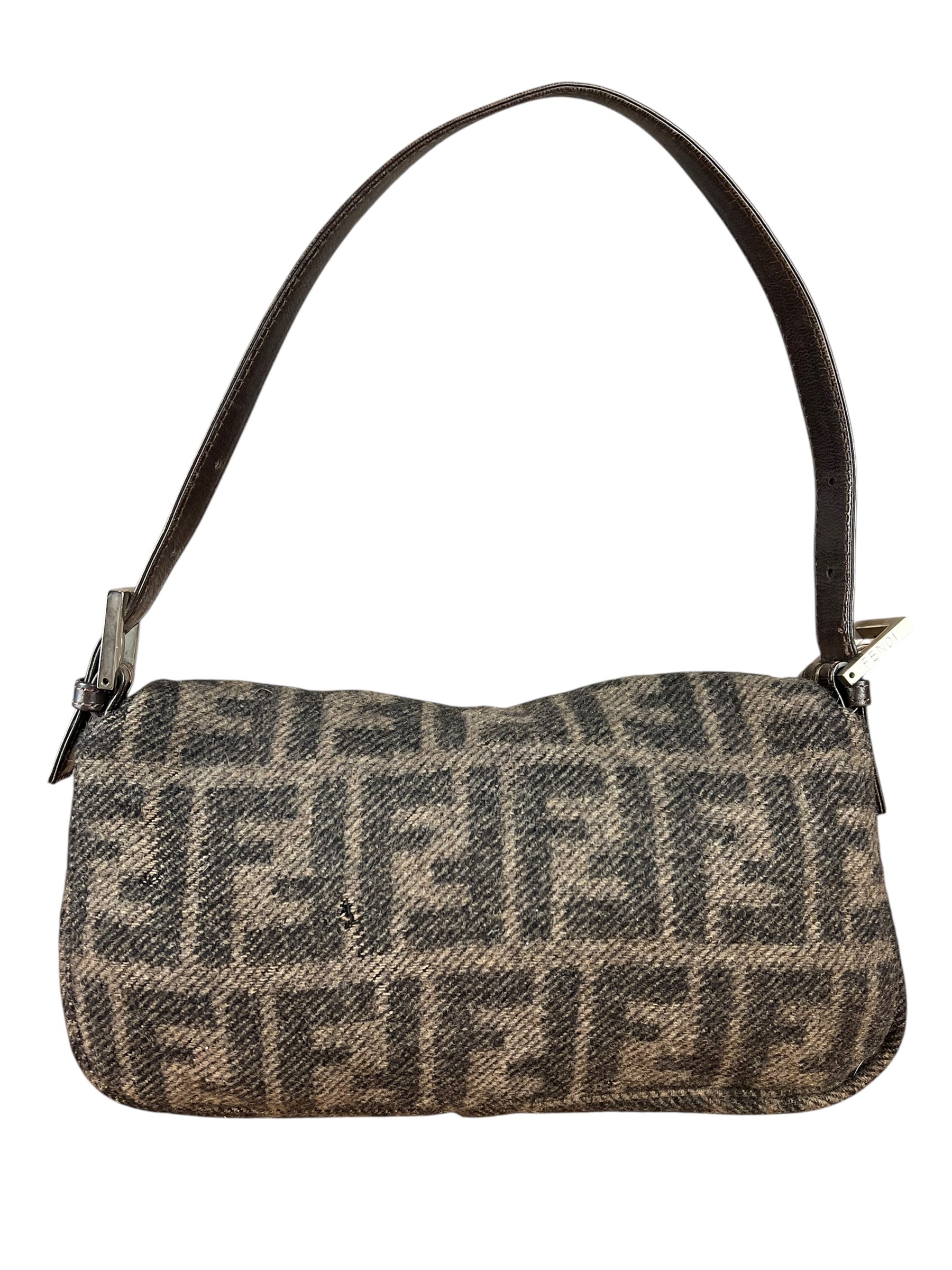 Fendi Wool Zucca Baguette