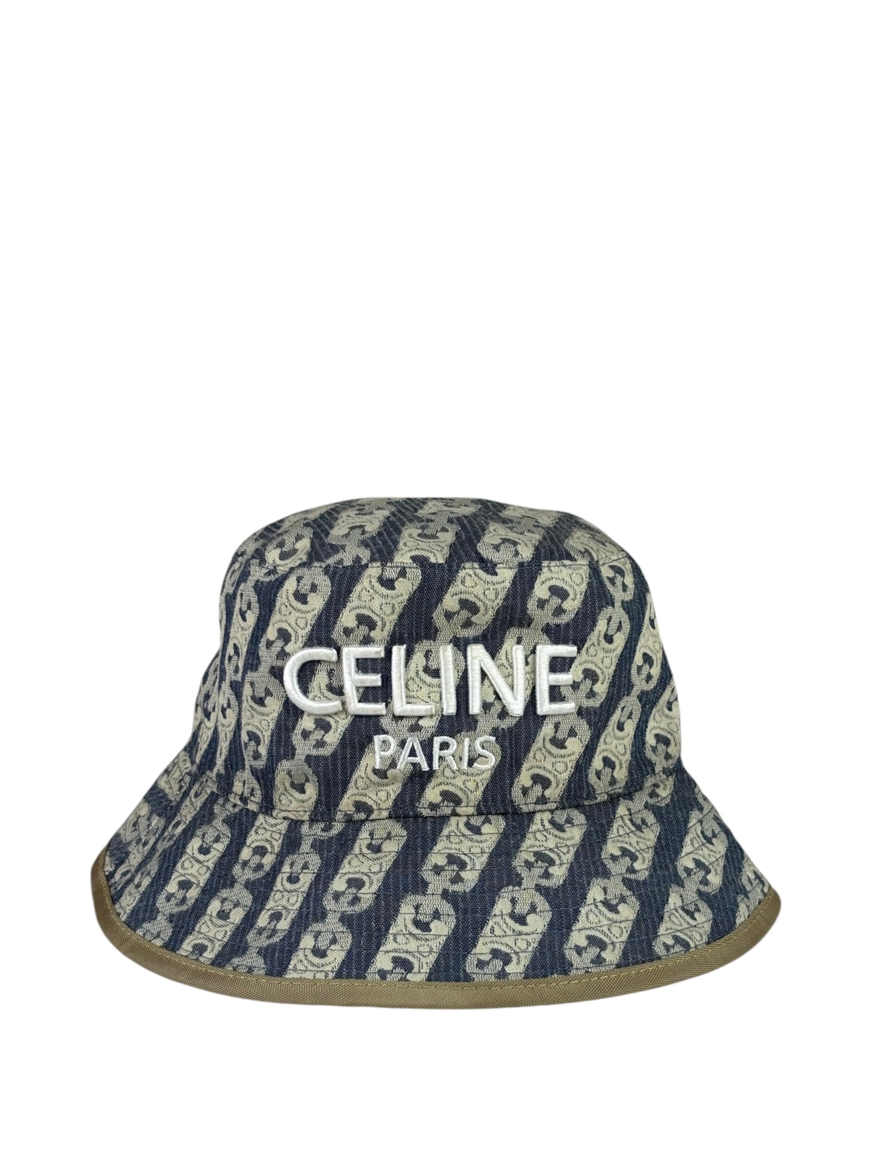 Celine Paris Blue Denim Bucket Hat