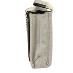 Chloe Beige Leather Trim Woody Tote Bag