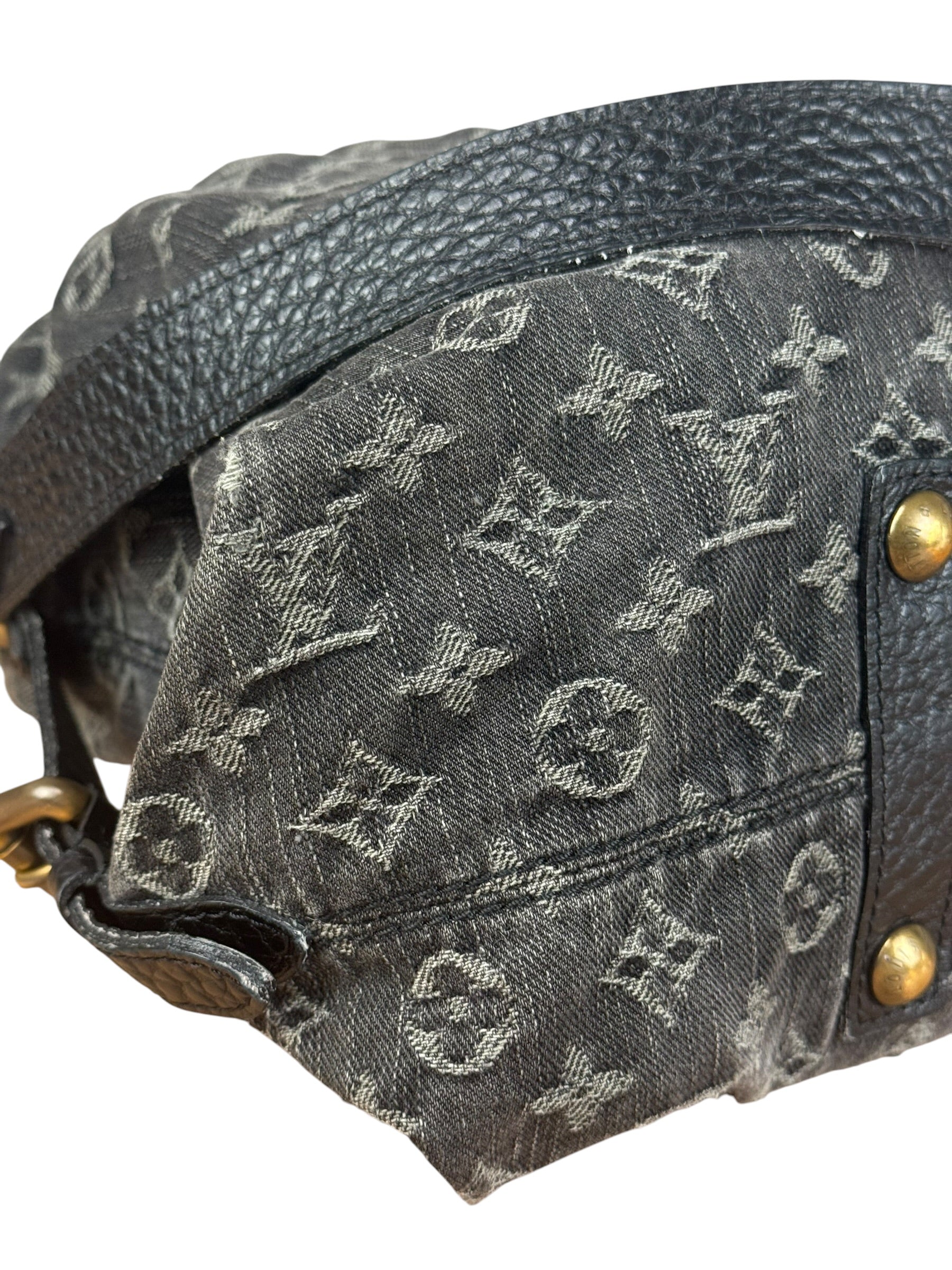 Louis Vuitton Black Denim Neo Cabby Bag