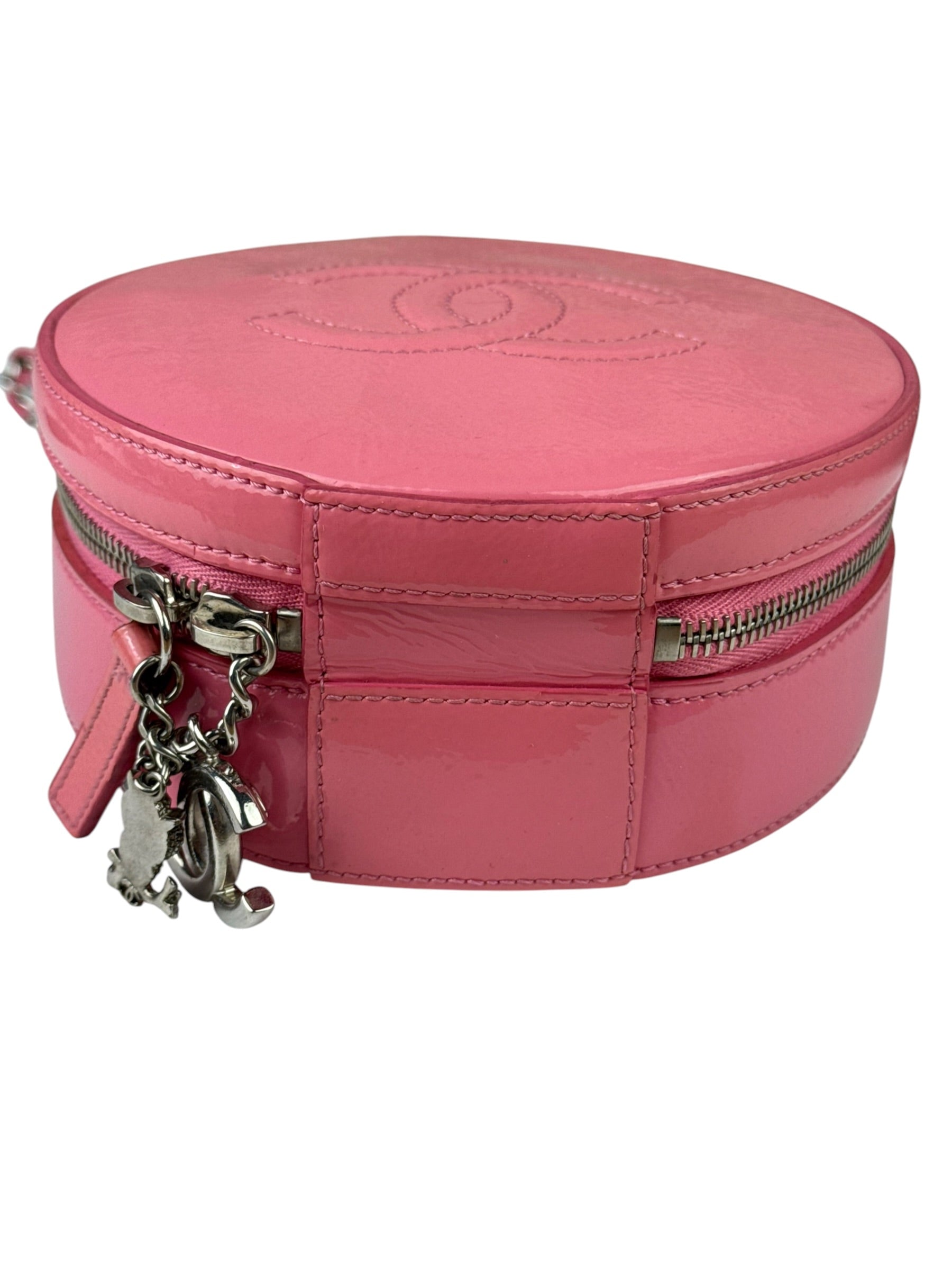 Chanel Pink Patent Leather Round as Earth Two-Way Bag 2018