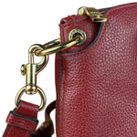 Coach Maroon Pebbled Leather Remi 2Way Bag