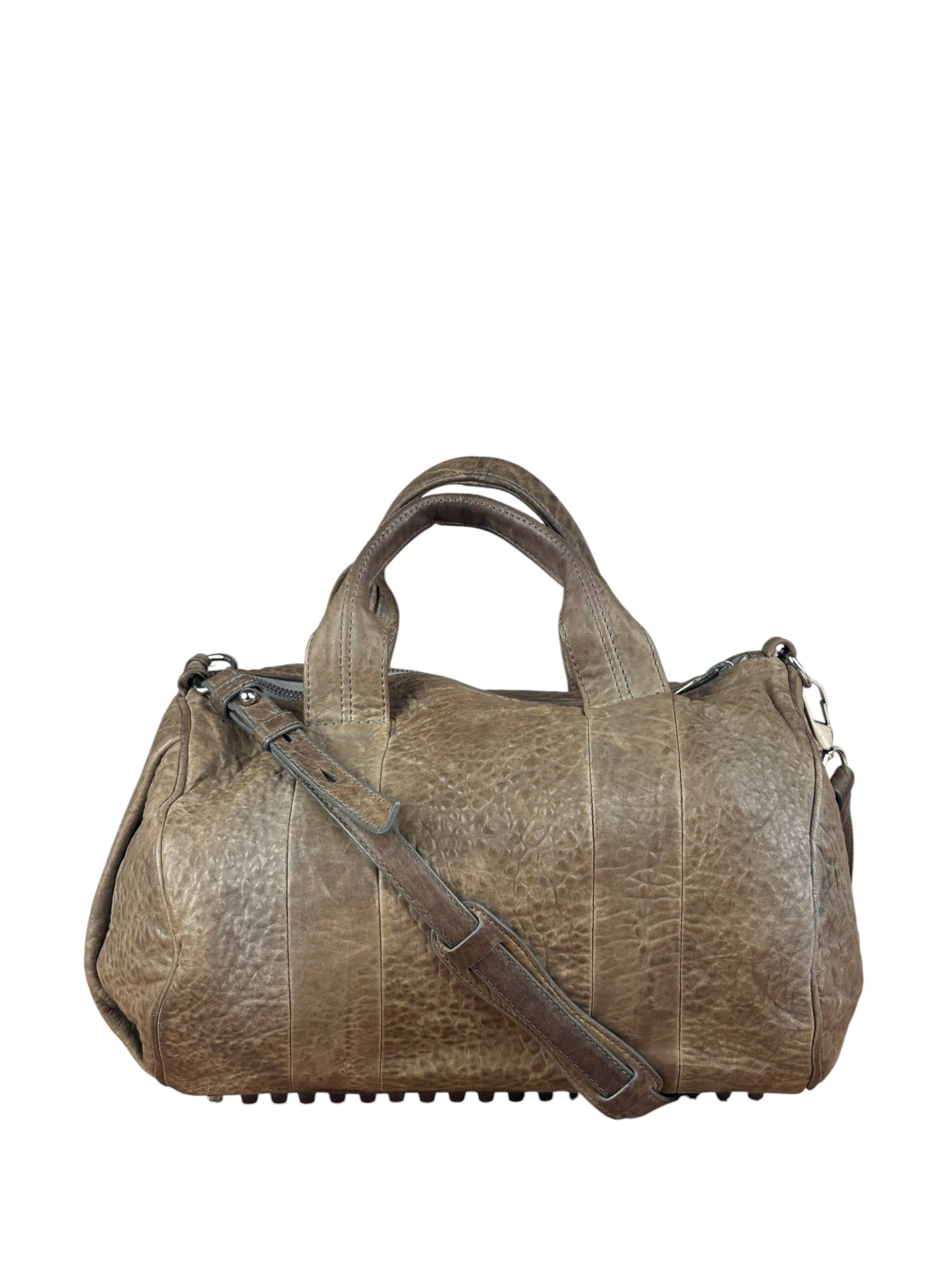Alexander Wang Tan Beige Leather Rocco Satchel Two-Way Bag