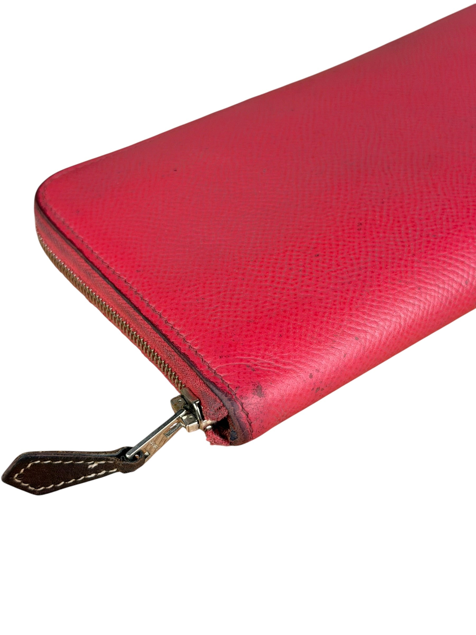 Hermes Pink Epsom Leather Silk'In Long Wallet
