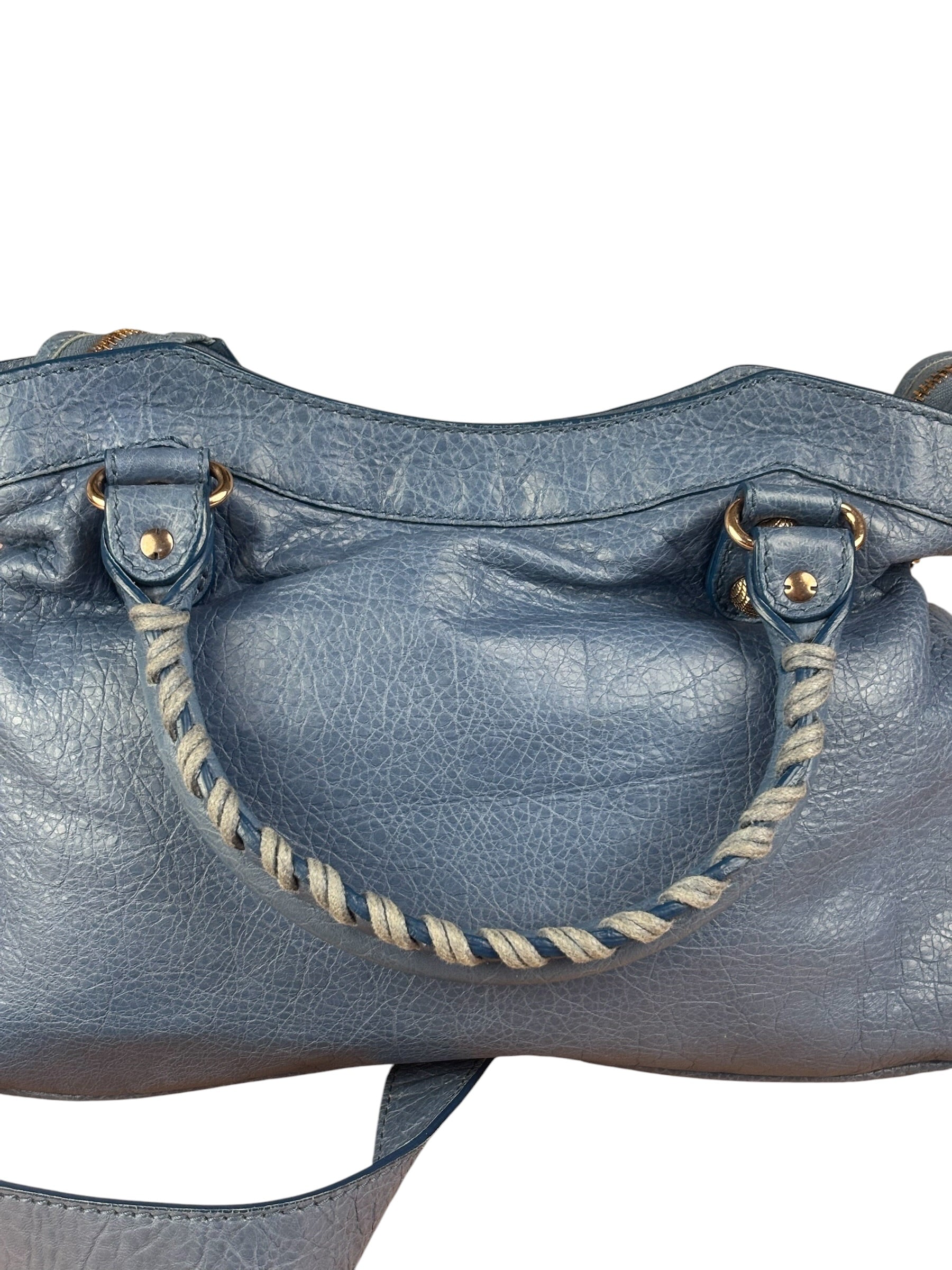 Balenciaga Light Blue Arena Leather Classic Le City