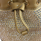 Coach Yellow Gold Mini Bucket Crystal Two-Way Bag