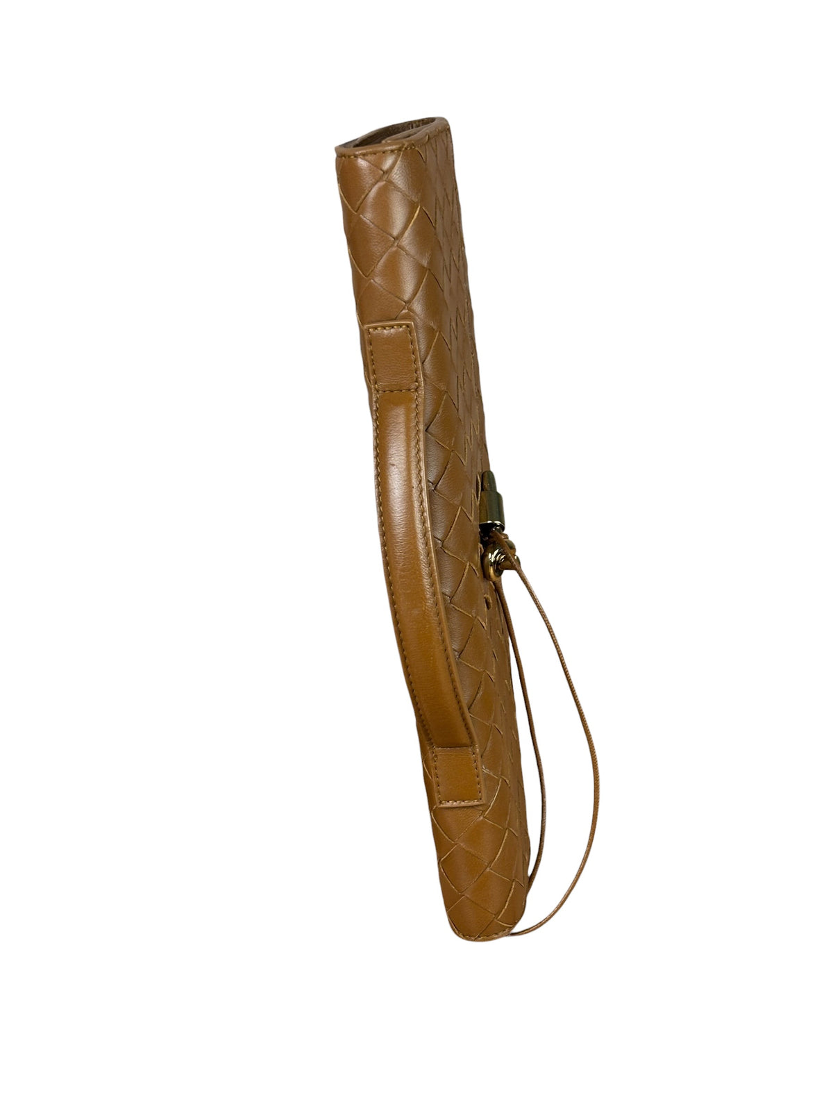 Bottega Veneta Caramel Leather Intrecciato Adiamo Clutch
