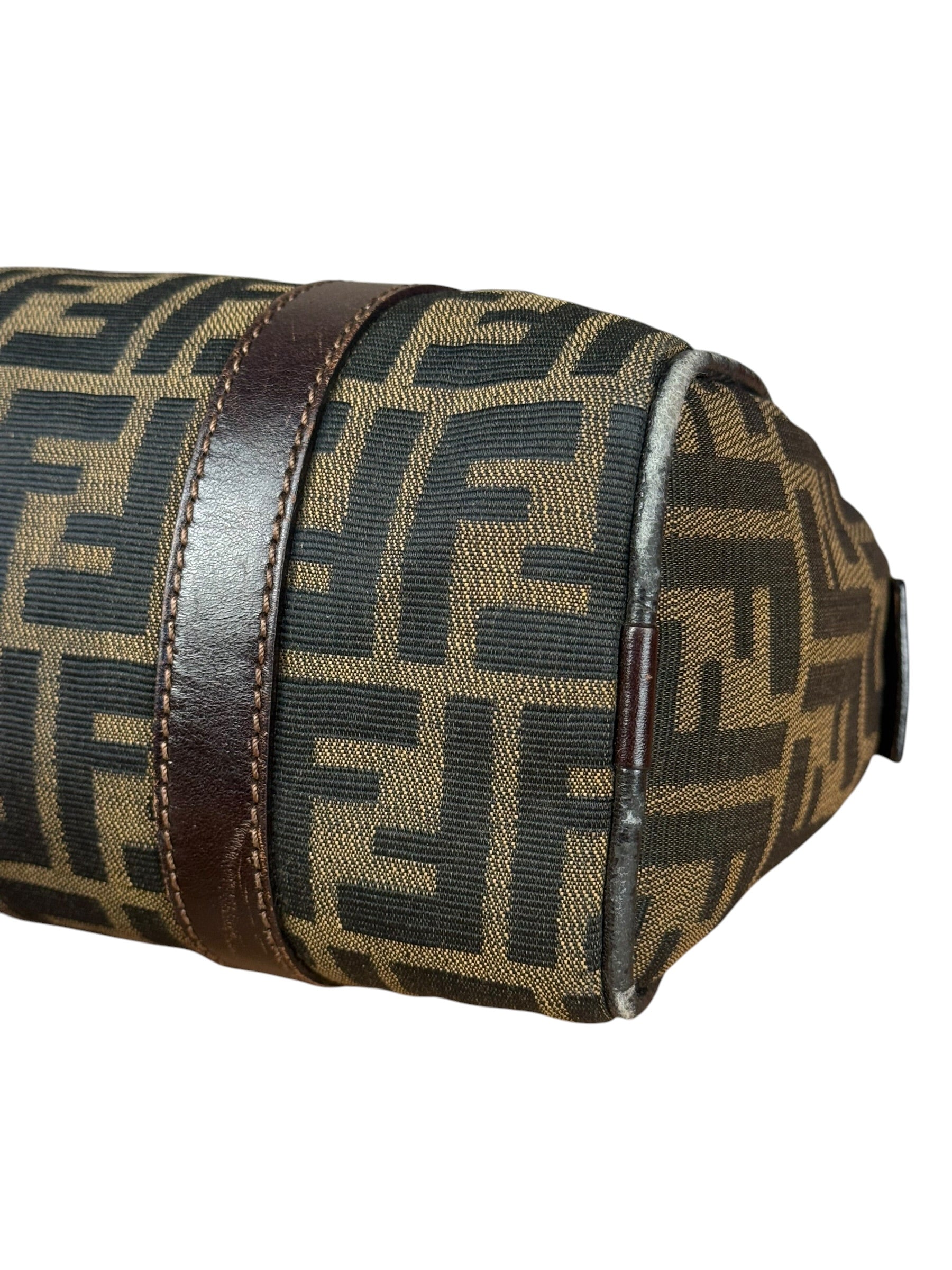 Fendi Vintage FF Zucca Print Mini Boston Handbag