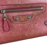 Balenciaga Vintage Pink Le Agneau Long Wallet