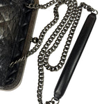 Chanel Black Python Leather Kiss-Lock Flap Bag 2015