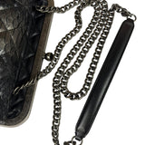 Chanel Black Python Leather Kiss-Lock Flap Bag 2015