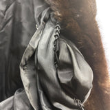 Vintage Saga Ranched Mink Dark Brown Fur Coat