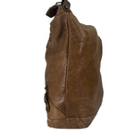 Balenciaga Brown Lambskin Day Moto Hobo Bag