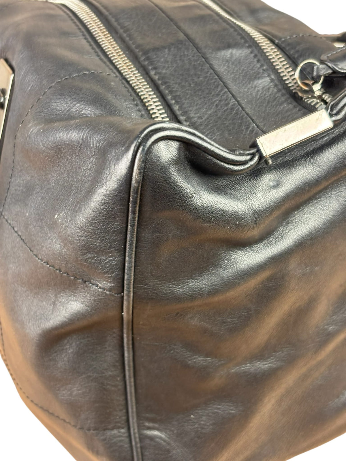 Chanel Black Lambskin Boston Chocolate Bar Bag