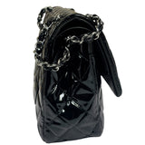 Chanel Black Quilted Patent Leather Double Flap Bag 2011