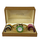 Gucci Interchangeable Bezel Watch Gold Plated Bangle