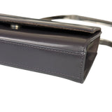 Gucci Grey Patent Leather Flap Mini Shoulder Bag