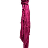 Valentino Magenta Garavani Monogram Jacquard Fringe Scarf Shawl