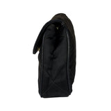 Chanel Black Quilted Satin/Leather Trim Chain Shoulder Bag 1989