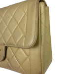 Chanel Vintage Beige Clair Quilted Leather Classic Flap Bag 2004