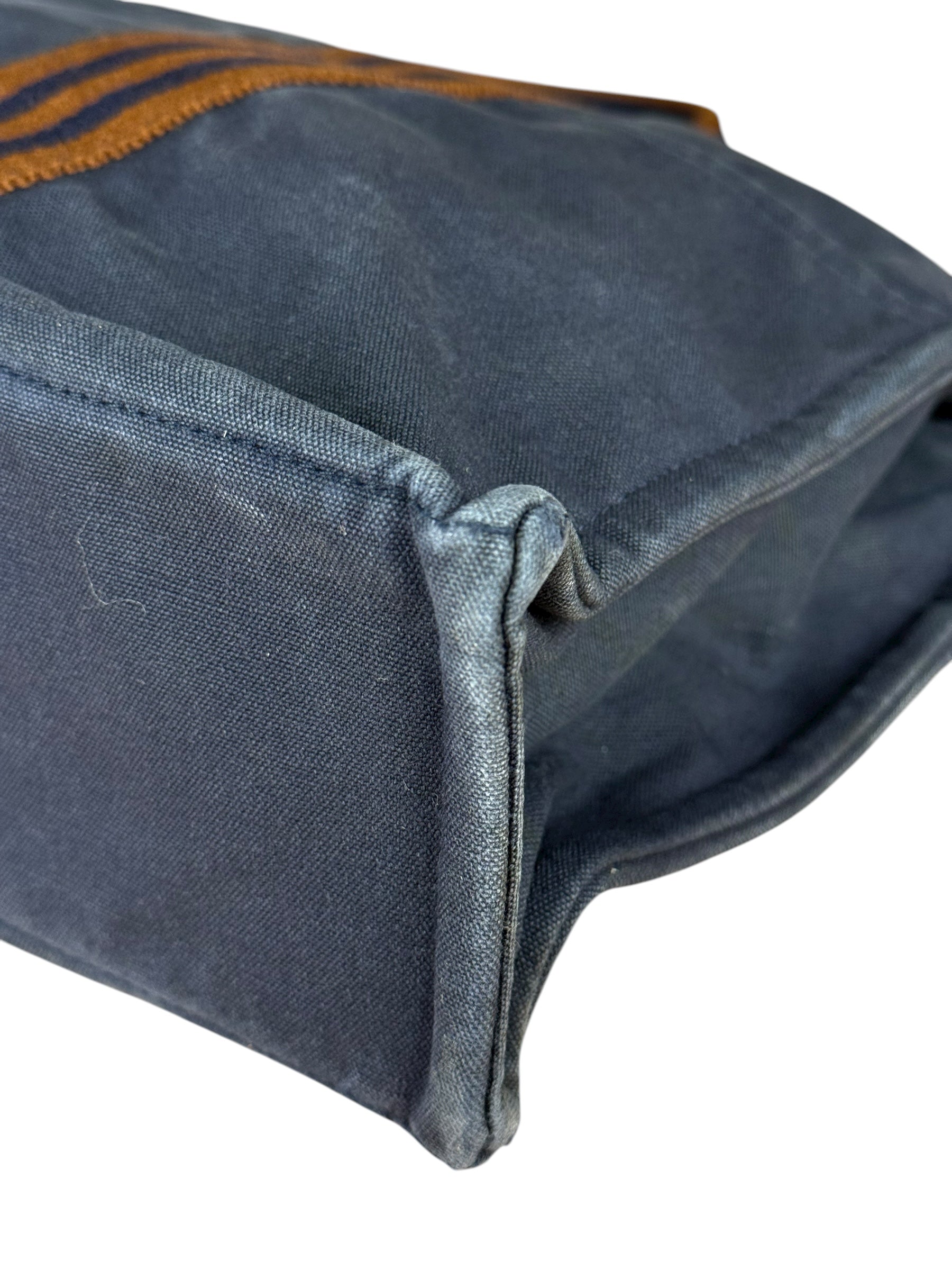 Hermes Vintage Large Navy Canvas Tote