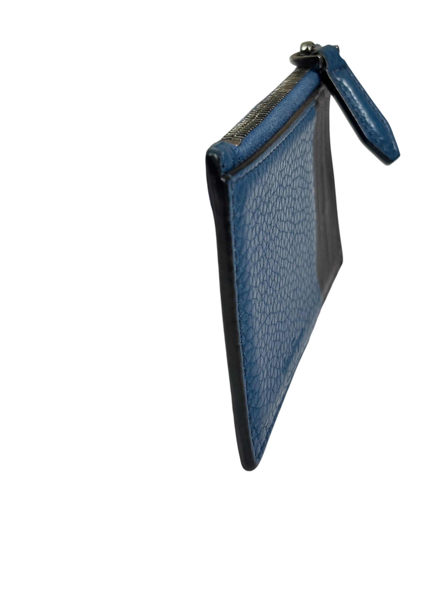 Salvatore Ferragamo Navy Calfskin Coin/Card Holder
