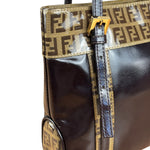 Fendi Vintage Zucca Patent Canvas Tote Bag