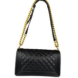 Chanel Black Caviar Leather Boy Bag