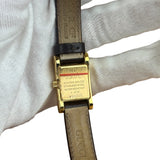 Gucci Vintage Gold-Plated Bezel Brown Leather Watch - 2300L