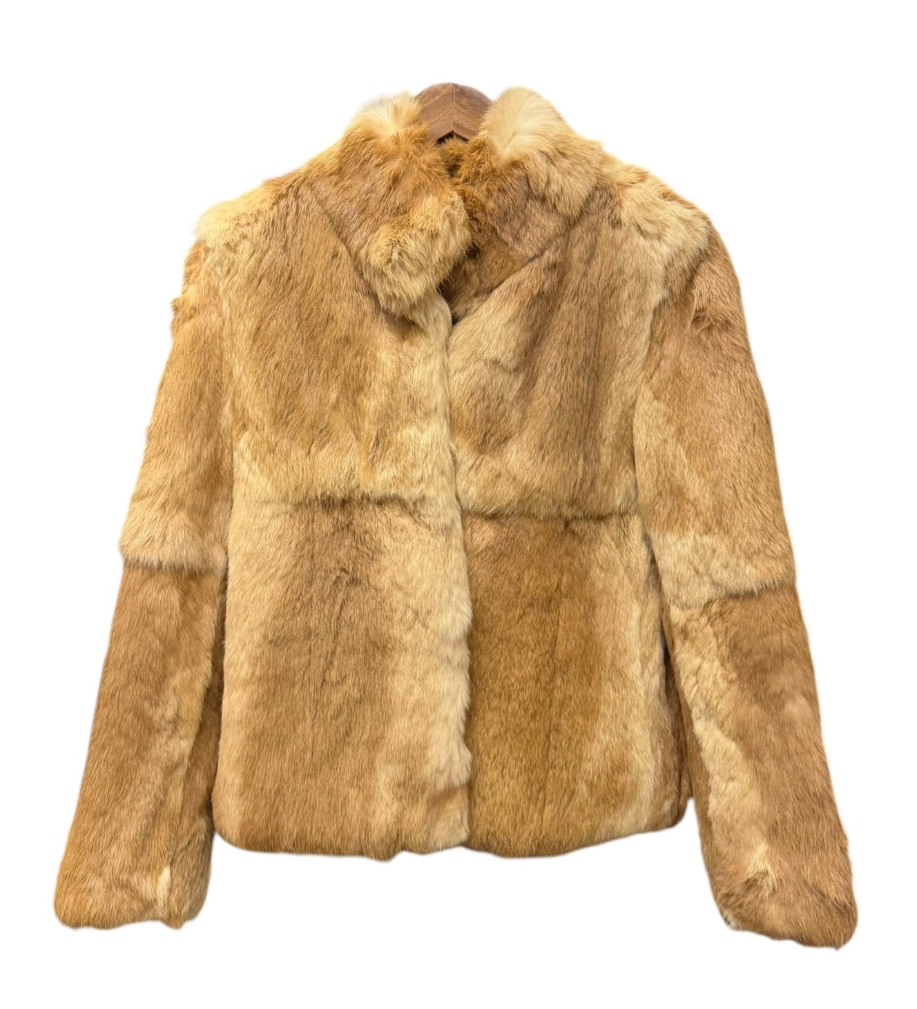 Vintage Light Brown Nice Claup Co.Ltd Rabbit Fur Coat