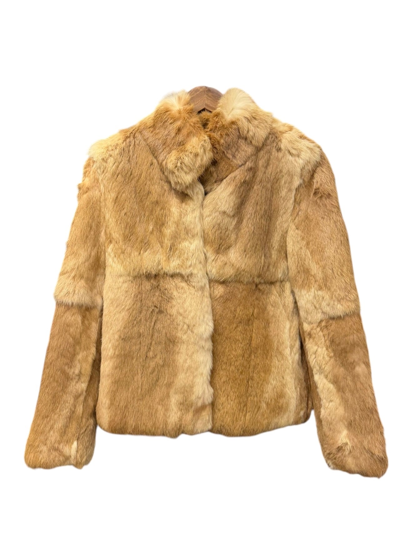 Vintage Light Brown Nice Claup Co.Ltd Rabbit Fur Coat