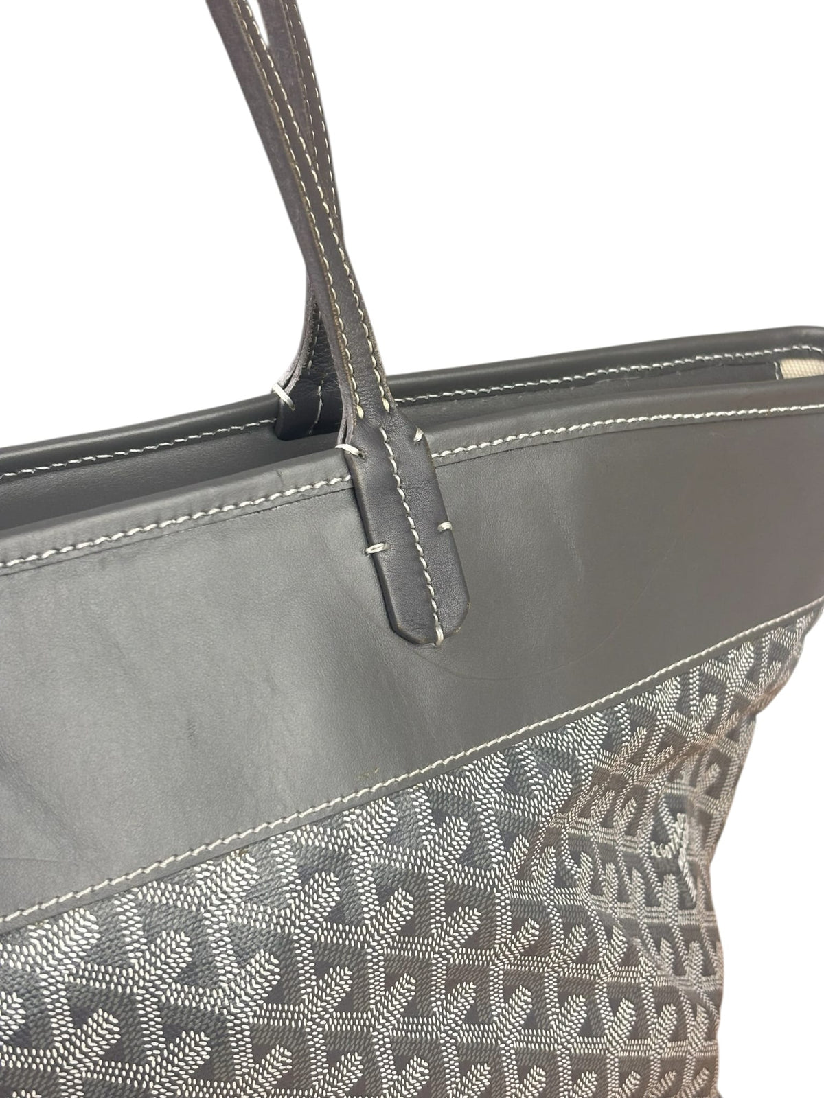Goyard Grey Leather Bellechasse Medium Tote
