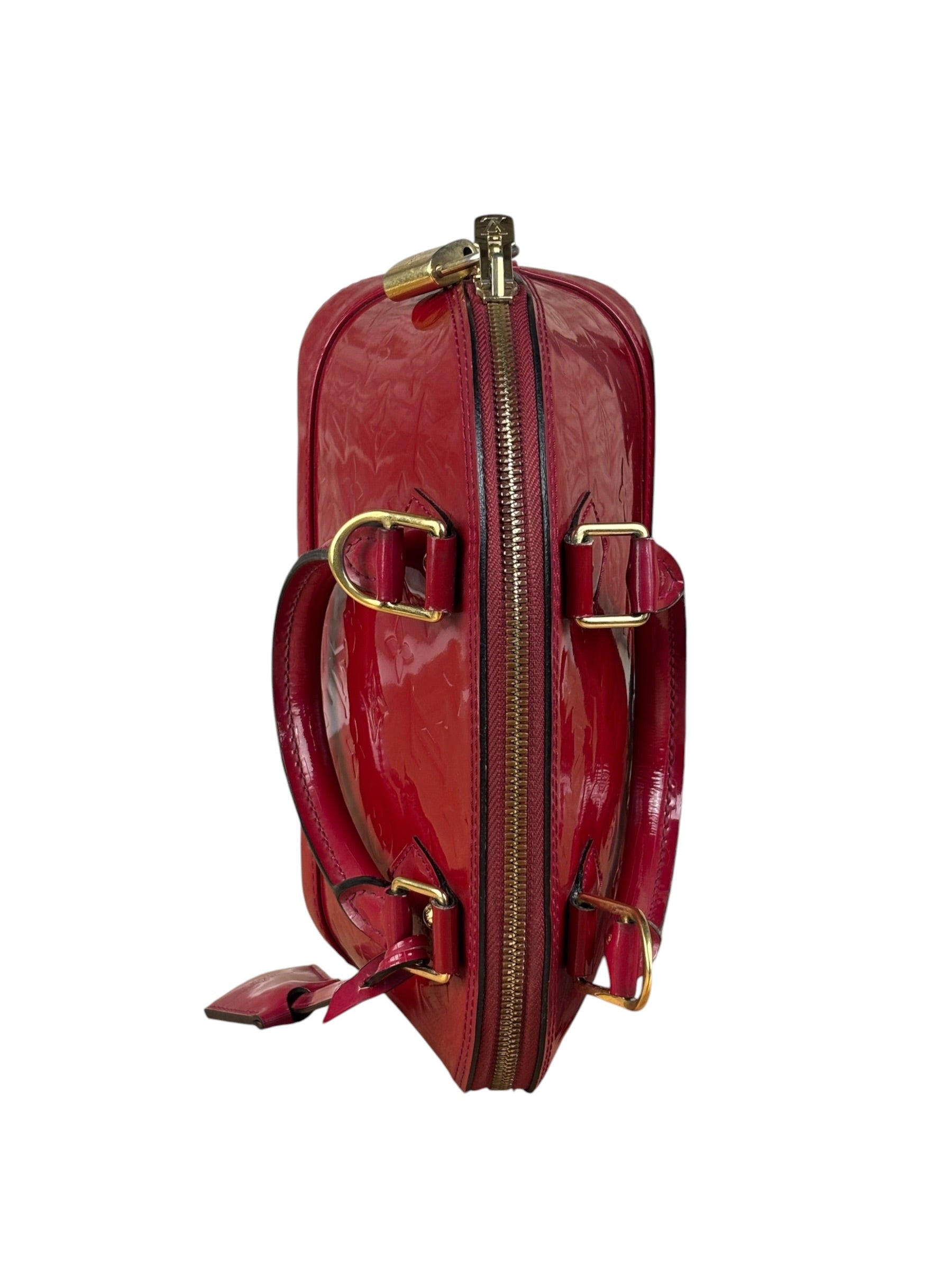 Louis Vuitton Red Monogram Vernis Alma bb
