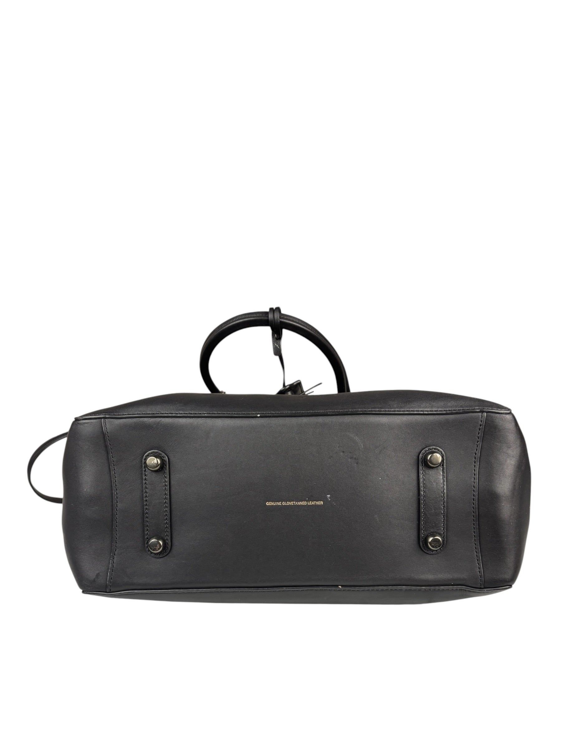 Coach Black Leather Trim Copper Carryall Two-Way Bag