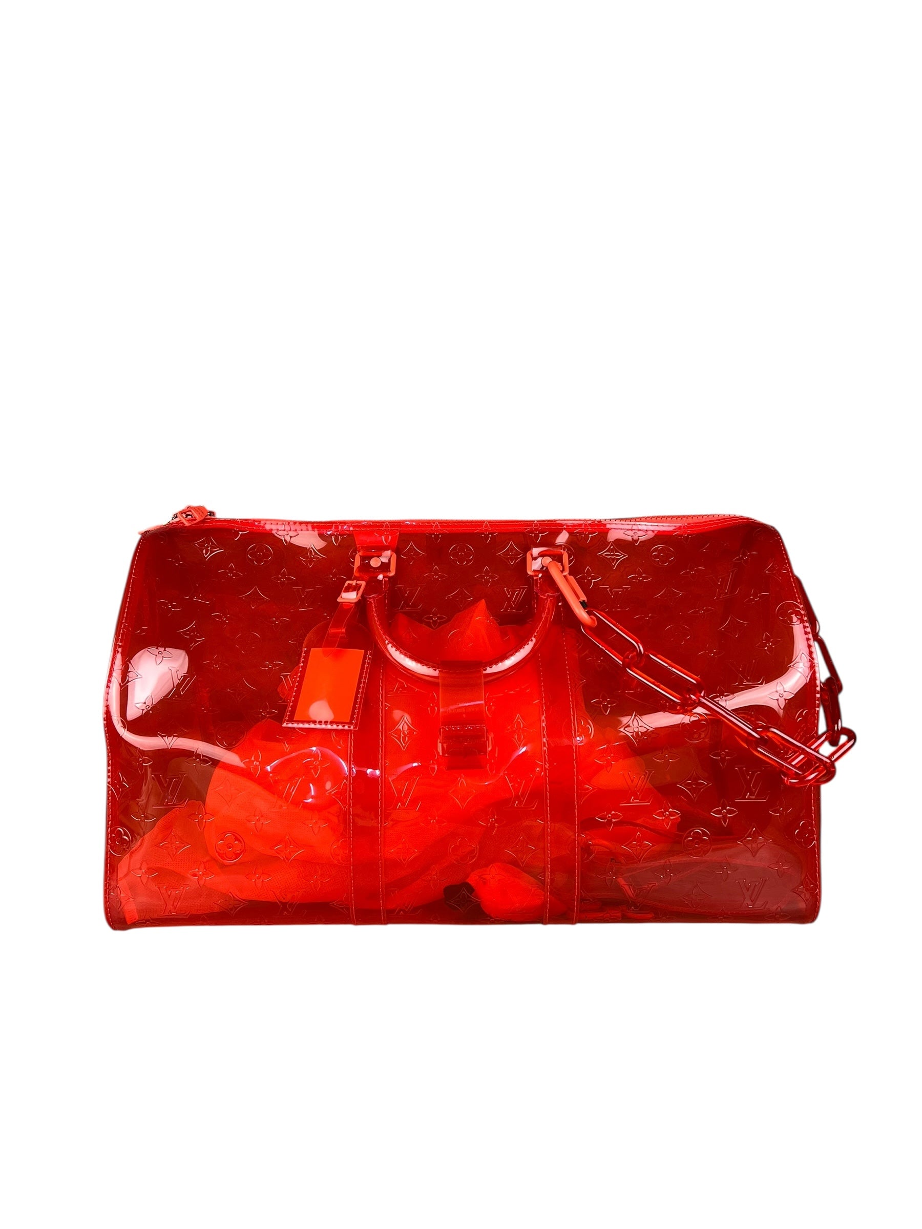 Louis Vuitton X Virgil Abloh Red Monogram PVC Bandouliere 50