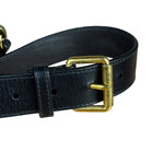 Gucci GG Black Chevron Leather Belt Bag