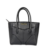 Miu Miu Black Leather Nappa Biker Tote Bag