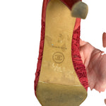 Chanel Floral Lace Red Heel