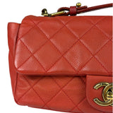 Chanel Red Quilted Caviar Leather Timeless Shoulder Bag 2012